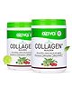 OZiva Plant Based Collagen Builder Powder With Vitamin C & Biotin Collagen Supplements Berry Orange Pack of 2 - 250 gm Each
