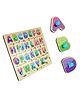 Mingkids Kids Toys ABCD Alphabet Wooden Jigsaw Puzzles - Multicolour