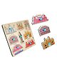 Mingkids Monuments In India Wooden Puzzles Multicolor - 7 Pieces