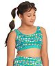 D'chica All Over Rainbow & Cloud Printed Sports Bra - Blue