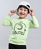 Kookie Kids Full Sleeves Sweatshirt Elephant Graphics- Green