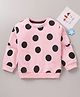 Kookie Kids Full Sleeves Sweatshirt Polka Dot Print - Pink