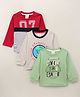 Mini Donuts Cotton Full Sleeves T-Shirt Multiprint Pack Of 3 - Multicolor