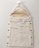Yellow Apple Hooded Sleeping Bag With Fur - Beige