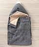 Yellow Apple Hooded Blanket Sleeping bag With Fur - Grey