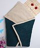 Yellow Apple Cable With Fur Blanket - Sea Green & Beige