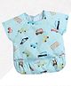 Polka Tots Half Sleeve Baby Bibs for Toddlers Feeding Apron Mess Free with Pocket Washable/Reusable Baby Drooling Apron (6-24 Months) (Car Design)