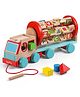 Bonfino Montessori  Wooden Educational Alphabet Pull Along Truck- Multicolour