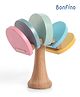 Bonfino Wooden Castanet Rattle Toy - Multicolour | Wooden Rattle with Castanet Sounds | Promotes Auditory Skills & Rhythm Awareness | Durable & Child-Safe | BIS Certified