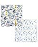 Thread Fairy Organic Muslin Swaddles Jungle Fun Set (Pack of 2) Multicolor