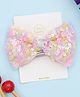 Yellow Bee Sequin Embellished Bow Aligator Hair Clip - Multi Colour
