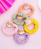 Yellow Bee Set Of 5 Doll Embellished Hair Rubber Bands - Green Pink