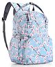 Floral Print Multipurpose Diaper Backpack-Blue