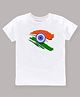 KAVEE Pure Cotton Knit Republic Day Theme Half Sleeves India Text Printed Biowashed Tee - White