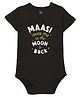 Zeezeezoo 100% Cotton Short Sleeves Maasi Loves Me To The Moon & Back Printed Onesie - Black