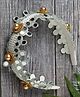 Tipy Tipy Tap Mirror Work Detail & Beads Embellished Hair Band - Silver & Golden