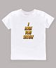 KAVEE 100% Pure Cotton Half Sleeves Love Sista Print Rakshabandhan Theme Tee - White