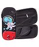 Toyshine Space Dinosaur Hardtop Pencil Case with Multiple Compartments - Black