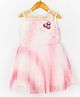 Peppermint Sleeveless Flower & Floral Placement Embroidered Pearl Detailed Fit & Flare Dress - Pink