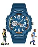 Spiky Analouge & Digital Sporty Watch - Blue