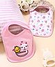 Babyhug Cotton Snap Buttons Closure Kitty Print Pack of 2 - Pink & White