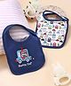 Babyhug Cotton Snap Buttons Closure  Car Print Pack of 2 - Blue & White