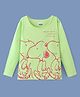Pine Kids Full Sleeves Bio-washed T-Shirt Snoopy Collection - Sharp Green