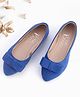 Hola Bonita Slip On Solid Bellies With Bow Applique- Blue