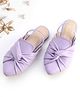 Hola Bonita Party Wear Slip On Belly Shoes  - Lilac Purple