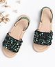 Hola Bonita Slip On Sandals With Sequin  Detailing- Green