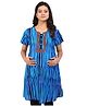 MomToBe Printed Maternity Kurti - Blue And Black