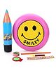 Funworld Stationery Kit With Frisbee Pack Of 7 - Blue & Pink