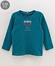 Tommy Hilfiger Cotton Knit Full Sleeves Slim Fit T-Shirt Logo Embroided - Blue