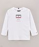 Tommy Hilfiger Full Sleeves Slim Fit T-Shirt Logo Print - White