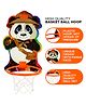 NHR Hanging Basket Board With Net & Ball Panda Cartoon Character Print Hanging Board - Multicolour