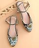 Earthy Touch Premium Mojaris With Buckle Closure - Green