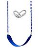 REZNOR Heavy Duty Outdoor Flexible Swing Seat with 60 Plastic Coated Chain for Kids -Blue