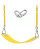 REZNOR Flexible Swing Seat with Metal Triangle Hook Anti Rust Plastic Coated Chain Set - Yellow