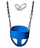 Reznor Flexible High Back Full Bucket Swings Seat With Plastic Coated Chains - Blue