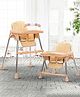 Baybee 3 in 1 Invictus Convertible High Chair for Kids with Adjustable Height and Footrest Baby Toddler Feeding Booster Seat with Tray Safety Belt and Cushion Seat - Beige