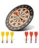 Baybee Indoor & Outdoor Magnetic Dartboard Kit with 6 Darts - Multicolour