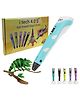 Wol3D Itech Kids Friendly Magic 3d Pen 2022 Super Value Pack With Pen Holder And Free Filaments - Blue