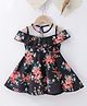 Kookie Kids Sleeveless Floral Printed Party Frock - Multicolour
