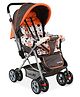 LuvLap Sunshine Baby Stroller for 03 Years with 5-Point Safety Harness, Multi Recline Seat, Smooth Swivel Wheels, Large Storage Basket, Reversible Handlebar, Lightweight and Durable  Orange