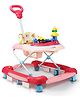 LuvLap Comfy 2-in-1 Baby Walker & Rocker, Parental Push Handle, Anti-Fall, Adjustable Height, Light, Rattle & Music Toys, Cushioned Walker (Pink)