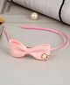 Little Palz Checkered Bow Hair Band - Light Pink