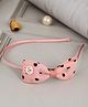Little Palz Polka Dot Printed Bow Hair Band - Peach