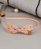 Little Palz Polka Dot Printed Bow Hair Band - Beige