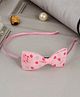 Little Palz Polka Dot Printed Bow Hair Band - Light Pink