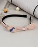 Little Palz Love Applique Bow Hair Band - Beige